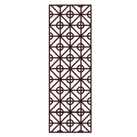 Retro Chinese Style Static Window Glass Film Imitation Wooden Lattice Decal Privacy Non-Adhesive Sliding Door Glass Film; 15x39 inches