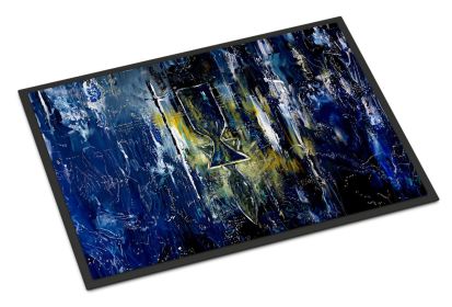 NEW Glimer Star of David Doormat Front Door Mat Indoor Outdoor Rugs for Entryway, Non Slip Washable Low Pile, 18H X 27W