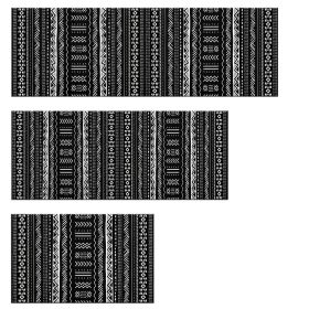 Kitchen Rugs Sets Of 3 Kitchen Mats 3 Piece Set Kitchen Runner Rugs Non Skid Washable Boho Kitchen Rug Set Carpets For Laundry Room (Option: 3)