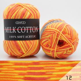 Three Section Dyed Multi-color Jacquard Score Lines With Medium Thick Lines (Option: Orange)
