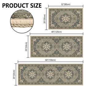 Boho Kitchen Rug Mat Sets 3 Piece, Farmhouse Non Slip Kitchen Rug Runner, Washable Non Skid Kitchen Rugs, Bohemian Kitchen Floor Mat For Entryway (Option: 1)