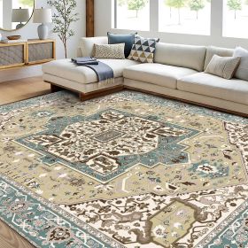 Retro Persian Style Art Carpet Light Luxury Living Room Aesthetic Anchor Point With Complex Patterns Freeze Space Advanced Feeling 5x7ft Cashmere (Option: 1)